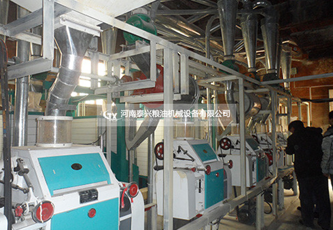 鞏義30噸落地式面粉機(jī)安裝案例